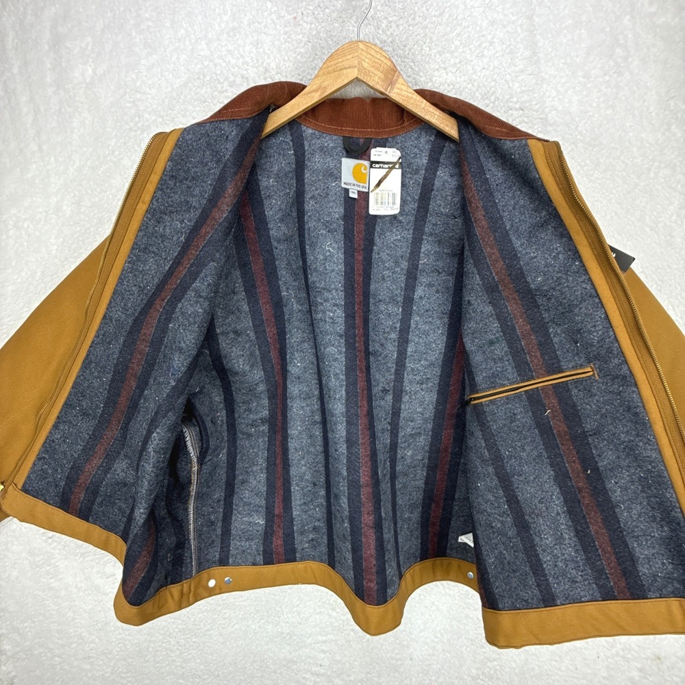 Carhartt‎ Detroit Jacket Blanket Lined Mens 3XL J001 BRN Brown NWT NOS - Picture 4 of 16